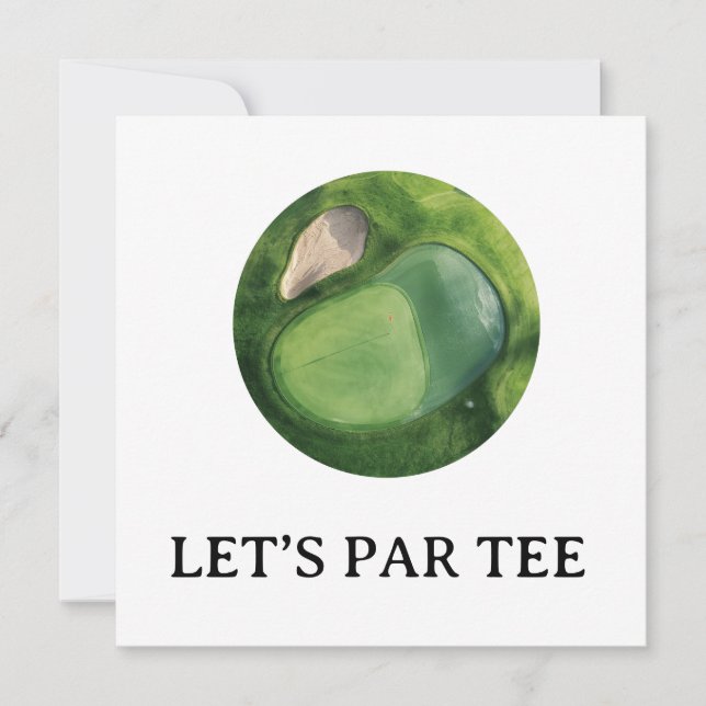 Golf Let's Par tee med golfbana Inbjudningar (Framsida)