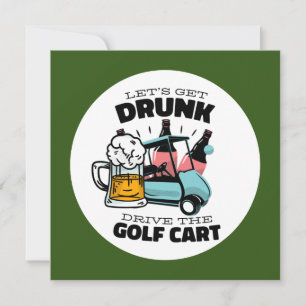 Golf Let's Par tee med golfcart Inbjudningar