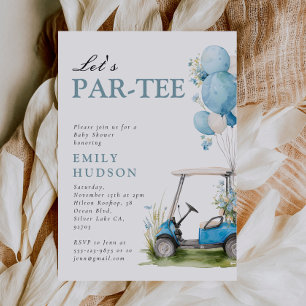 Golf Let's Par-tee Pojke Baby Shower Inbjudningar