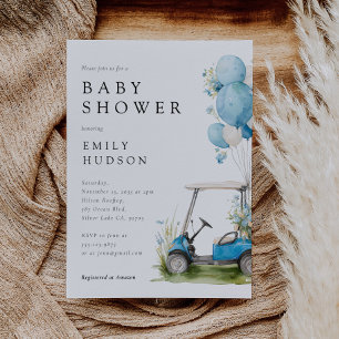 Golf Let's Par-tee Pojke Baby Shower Inbjudningar