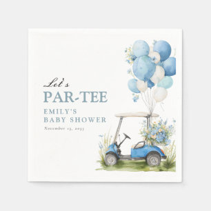 Golf Let's Par-tee Pojke Baby Shower Pappersservett