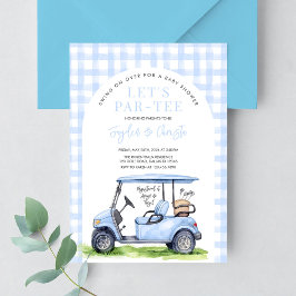 Golf Let's Par-Tee Tee Time Baby Shower Inbjudan