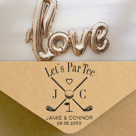 Golf Let's Par-Tee Wedding Save the Date Stämpel