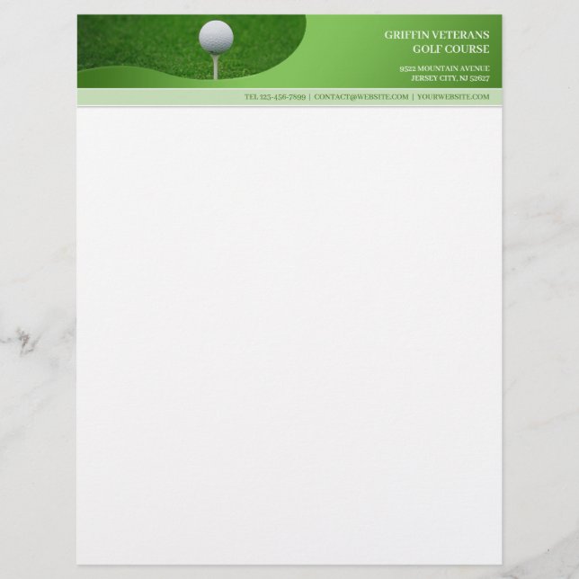 Golf Letterhead Brevhuvud (Framsida)