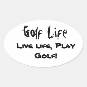 Golf Life Decals Ovalt Klistermärke