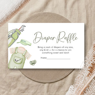 Golf Little Putter Baby Shower Blöja Lotteri Tilläggskort