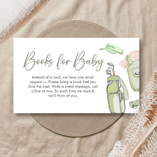 Golf Little Putter Baby Shower Böcker för Bebis Tilläggskort