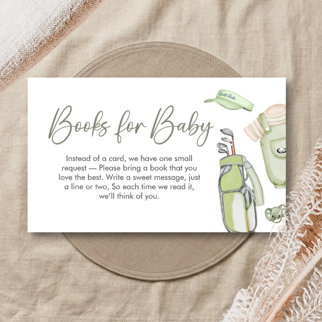 Golf Little Putter Baby Shower Böcker för Bebis Tilläggskort (Golf Little Putter Baby Shower Books for Baby)