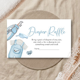 Golf Little Putter Baby Shower Diaper Raffle Tilläggskort