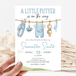 Golf Little Putter Baby Shower Inbjudningar