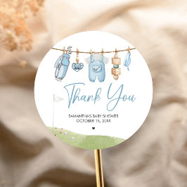 Golf Little Putter Baby Shower Runt Klistermärke