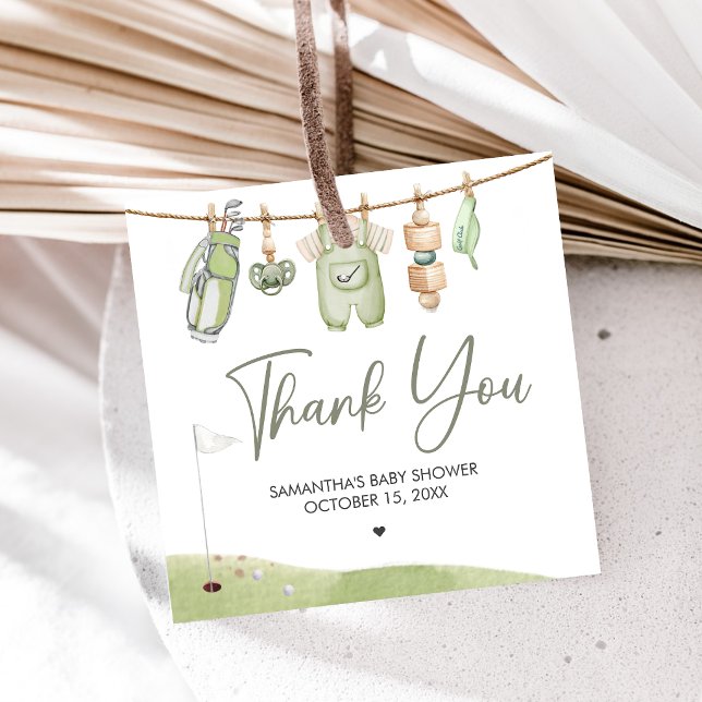 Golf Little Putter Barnrumsfest Gåvor Etiketter (Golf Little Putter Baby Shower Favor Tags)