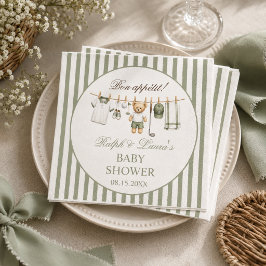 Golf Little Putter Bear Baby Shower Pappersservett