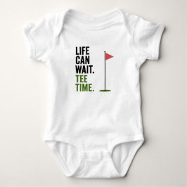 Golf Liv kan vänta tee-tid för golfare baby T Shirt