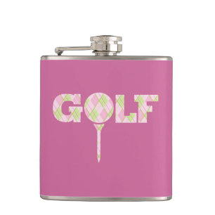Golf logotyp argyle rosa dam plaid namn fickplunta