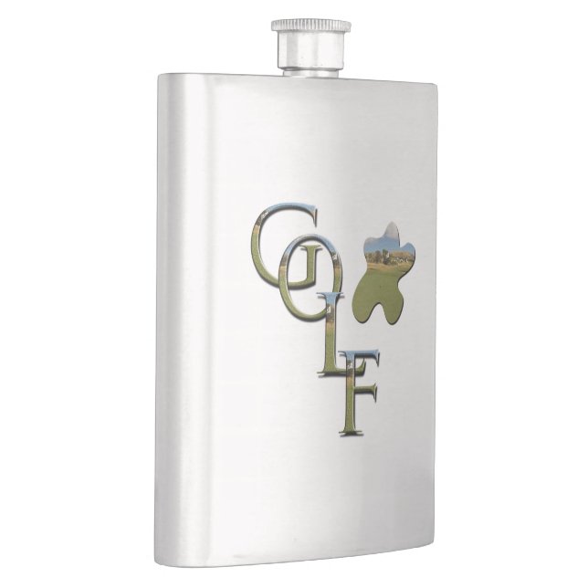 Golf-Logotyp och -kurs, klassisk höftkolv Fickplunta (Höger)