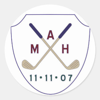 golf-logotyp runt klistermärke