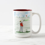 Golf Lovers Mug Två-Tonad Mugg<br><div class="desc">Har du golfer i ditt liv? Ge är en varaktig gåva med den här vimska golfplattan mugg! Anpassa mugg genom att klicka på knappen Anpassa mallen...  ändra texten till ANYTHING du vill.</div>