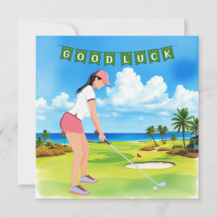 Golf "Lycka till på kursen, Dam Golfer!"