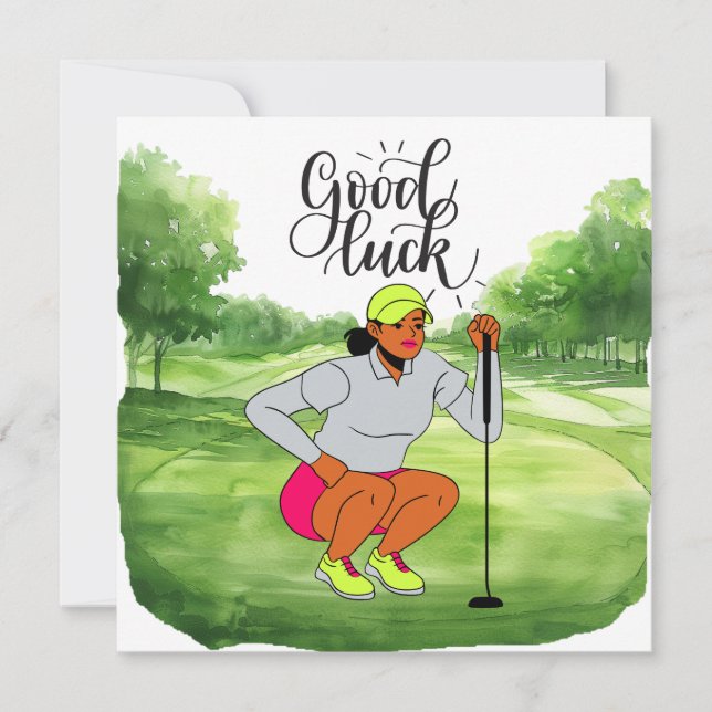 Golf "Lycka till på kursen, Dam Golfer!" (Framsida)