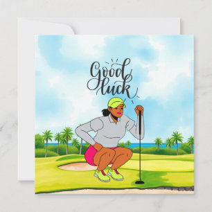 Golf "Lycka till på kursen, Dam Golfer!"