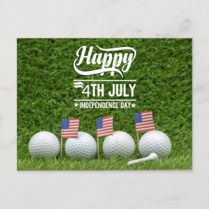 Golf Lycklig 4 juli Independence day Helg Vykort