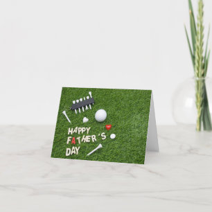 Golf Lycklig Fars dag för golfkort Helgkort