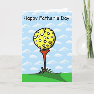 golf lycklig fars dag kort