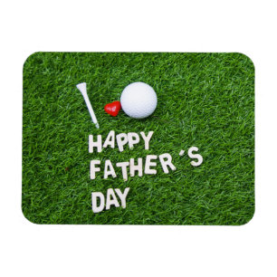 Golf Lycklig Fars dag med golf boll och T Magnet