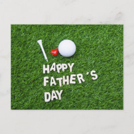 Golf Lycklig Fars dag med golf boll och T Vykort
