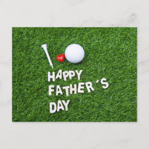 Golf Lycklig Fars dag med golf boll och T Vykort