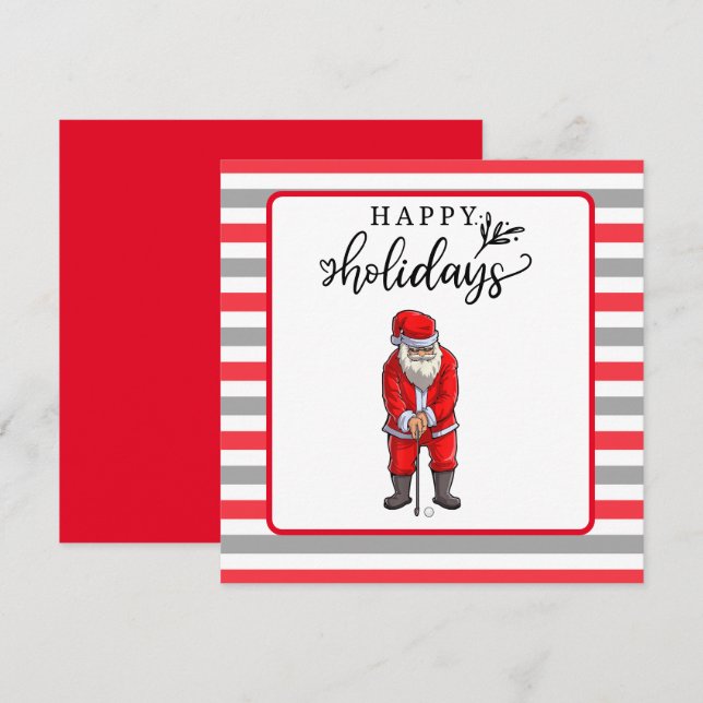 Golf Lycklig Helgdag med Jultomten-jul (Fram/baksida)