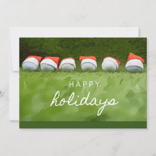Golf Lycklig jul-Helgdag med julhatt Julkort