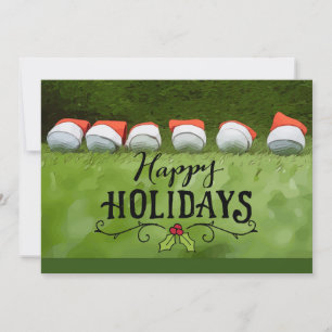 Golf Lycklig jul-Helgdag med julhatt Julkort