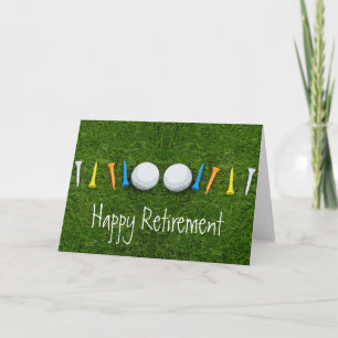 Golf Lycklig Pension med golf boll och T Kort