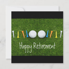 Golf Lycklig Pension med golf boll och T-kort Kort