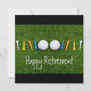 Golf Lycklig Pension med golf boll och T-kort Kort