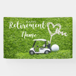 Golf lycklig pension med golfvagn