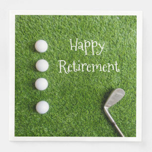 Golf Lycklig pension till golfbanor med golfplatto Pappersservett