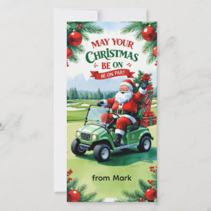 Golf "Må din jul vara på Par!" för Golfer. Julkort