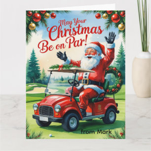 Golf "Må din jul vara på Par!" för Golfer. Kort