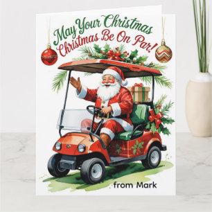 Golf "Må din jul vara på Par!" för Golfer. Kort