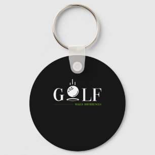 Golf Makes Differens Golfer Golfing Golf Klubb Gi Nyckelring