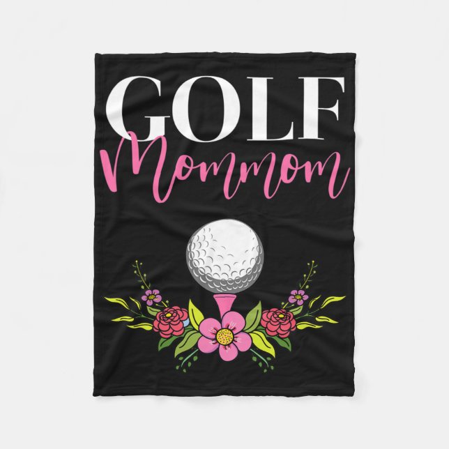 Golf Mamma Golfande Mor  Fleecefilt (Framsidan)