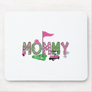 Golf Mamma Rosa Hål i en golf 1:a födelsedagsflick Musmatta
