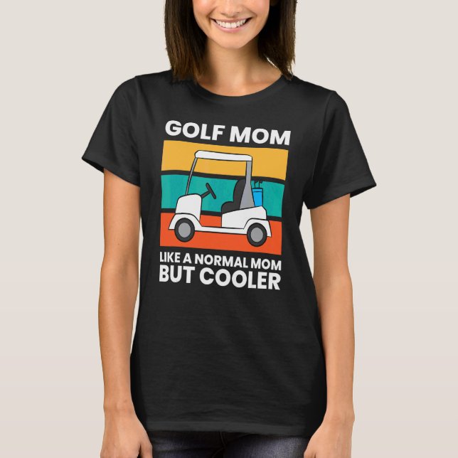 Golf Mamma som ett normalt Mamma, men färggolf T Shirt (Framsida)