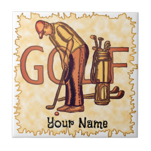 Golf Man Brev Kakelplatta