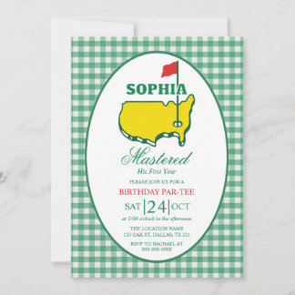 Golf Mastered Birthday Par-tee Invitation Inbjudningar