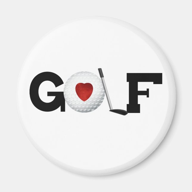 Golf med Golf Boll Magnet (Framsidan)
