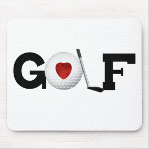 Golf med golfbollen musmatta